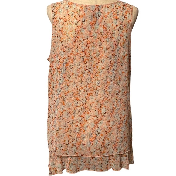 Cabi Bella Floral Tiered Tank Top Size Medium Sleeveless Chiffon Style 5032 - Picture 6 of 10